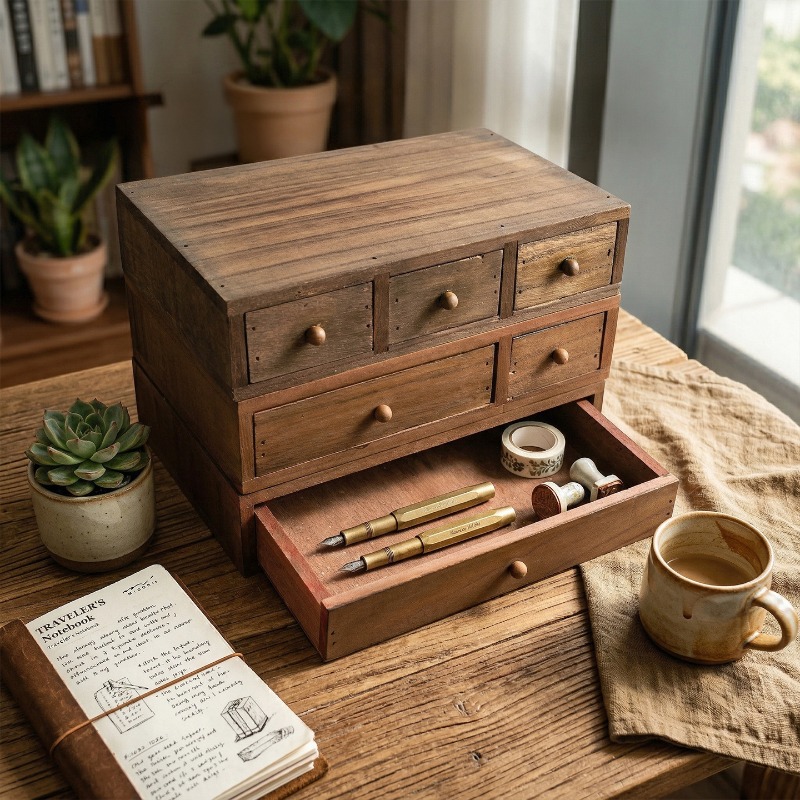 Wooden Desktop Storage Box Mon - Storage & Organization recension och pris